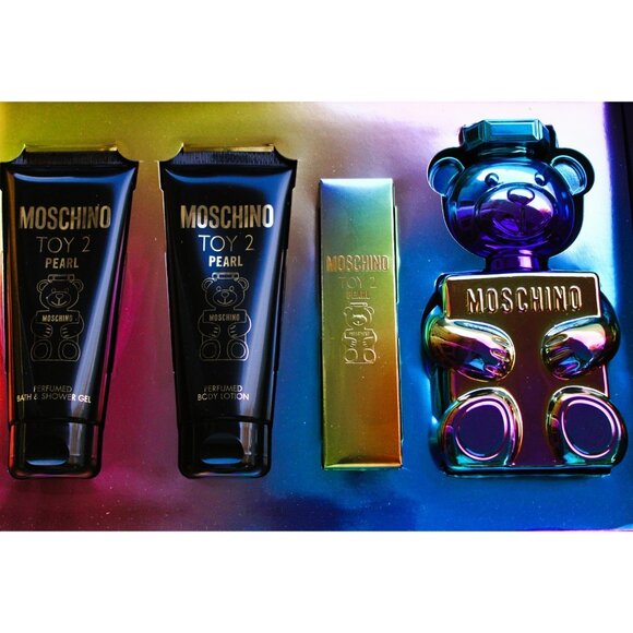 Moschino Toy 2 Pearl Eau De Parfum (4) Piece Set 100ml Full Size BNIB $101 MSRP - Picture 2 of 7